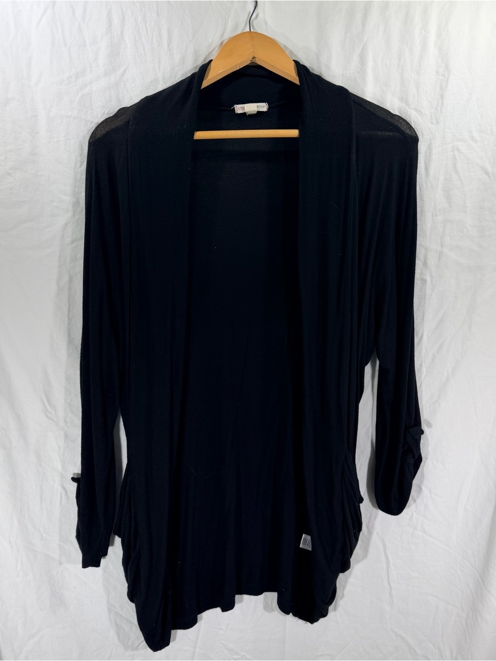Zenana Outfitters Black Open Cardigan Top